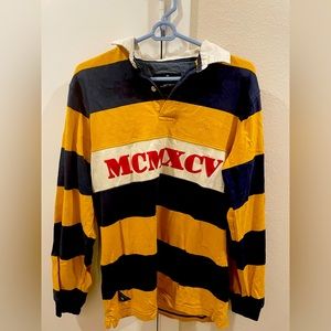 10 Deep Blue and Yellow Rugby Shirt